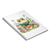 かわいいカワイイカエル 読書 水彩本 ノートブック (右側)