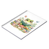 かわいいカワイイカエル 読書 水彩本 ノートブック (左側)