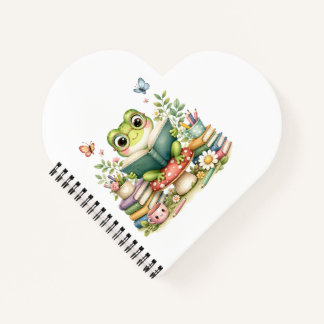 かわいいカワイイカエル 読書 水彩本 ノートブック