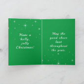 かわいいカワイイサンタテニスボールクリスマススパークル カード (内部)