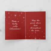 かわいいカワイイサンタテニスボールXmasスパークル赤 カード (内部)