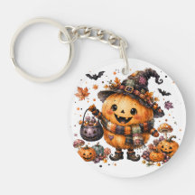 かわいいカワイイパンプキン魔女ハロウィン水彩Aut