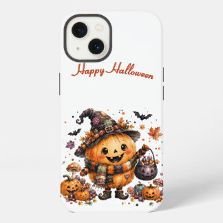 かわいいカワイイパンプキン魔女ハロウィン水彩Aut iPhone 13ケース