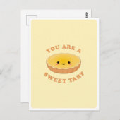 かわいいカワイイ卵タルトデザート食品パンプンラブ名言 ポストカード (正面/裏面)