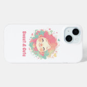 かわいいカワイイ女子のスマホケース - かわいいキャラクター Case-Mate iPhoneケース (裏面 (横))
