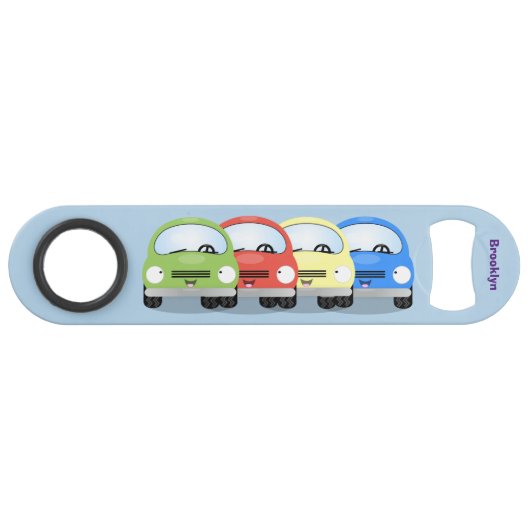 かわいいカワイイ車の漫画イラスト スピード栓抜き (正面(横))