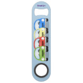 かわいいカワイイ車の漫画イラスト スピード栓抜き (裏面)