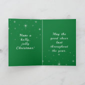 かわいいカワイイ ゴルフボール ゴルフ クリスマス テーマ 緑 面白い カード (内部)