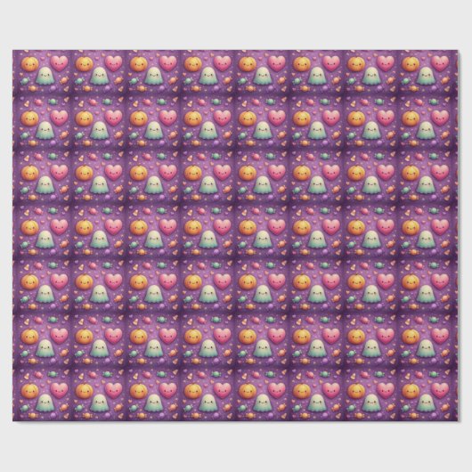 かわいいカワイイ ハロウィン ラッピングペーパー (フラット)