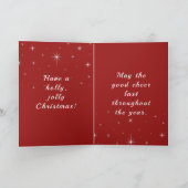 かわいいカワイイ バレーボール ボール 喜ぶ 家族の クリスマス ウィッシュ カード (内部)