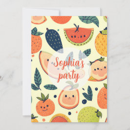 かわいいカワイイ 3歳の誕生日カード 招待状