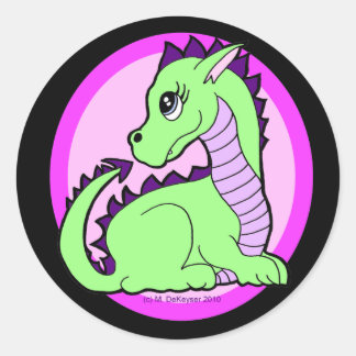 かわいいカワイドラゴン ラウンドシール