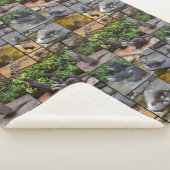 **"かわいいカワウソたち：カワウソの写真モザイク シェルパブランケット (3/4)