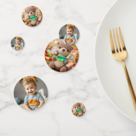 かわいいカワウソとグミフィッシュの少年誕生日 コンフェッティ