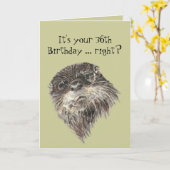 かわいいカワウソと36誕生日ユーモア|過去記事 カード (黄色い花)