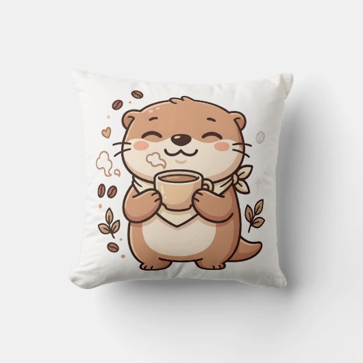 かわいいカワウソのクッション クッション (正面)