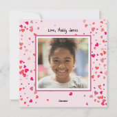 かわいいカワウソのバレンタインクラス写真 シーズンカード (裏面)