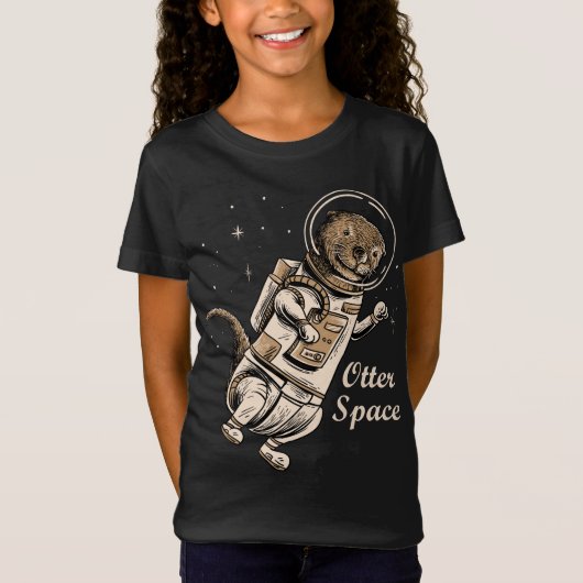 かわいいカワウソのフェレットの恋人のためのカワウソのワイシャツの間隔をあけて下さい Tシャツ (正面)