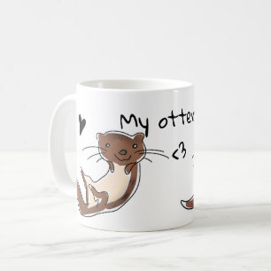 かわいいカワウソのマグ コーヒーマグカップ