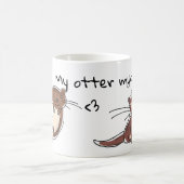 かわいいカワウソのマグ コーヒーマグカップ (中央)