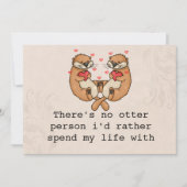 かわいいカワウソのラブカード 夫/妻/大切な人へ シーズンカード (正面)