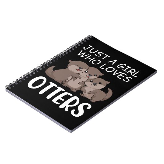 かわいいカワウソの女の子がカワウソを愛する少女に過ぎない ノートブック (左側)