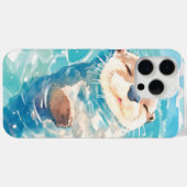 かわいいカワウソの水の世界 Case-Mate iPhoneケース (裏面 (横))