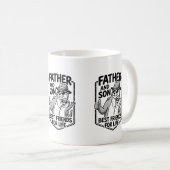 かわいいカワウソの父と息子 コーヒーマグ コーヒーマグカップ (正面右)