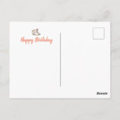 かわいいカワウソの誕生日ポストカード ポストカード (裏面)