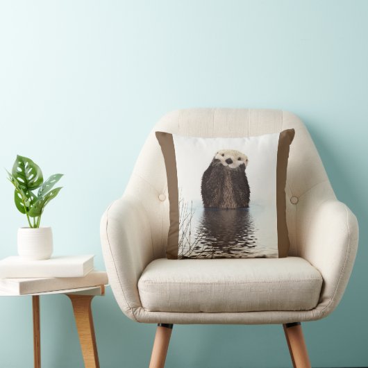 かわいいカワウソの野生動物の画像 クッション (椅子)