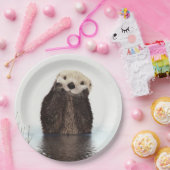 かわいいカワウソの野生動物の画像 ペーパープレート (パーティー)