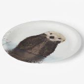 かわいいカワウソの野生動物の画像 ペーパープレート (アングル)