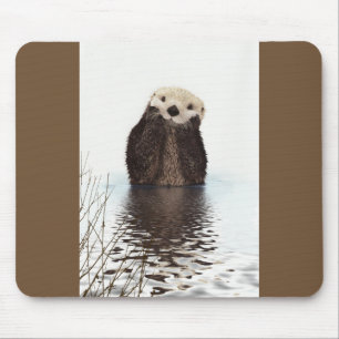 かわいいカワウソの野生動物の画像 マウスパッド