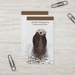 かわいいカワウソの野生動物の画像 名刺