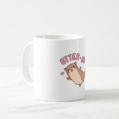 かわいいカワウソ オタベイルなダジャレ コーヒーマグカップ (正面左)