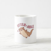 かわいいカワウソ オタベイルなダジャレ コーヒーマグカップ (中央)