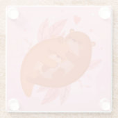 かわいいカワウソ ガラスコースター (裏面)