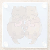 かわいいカワウソ ガラスコースター (裏面)