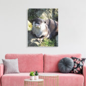 かわいいカワウソ キャンバスプリント (インサイチュ (リビング))