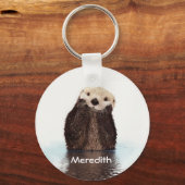 かわいいカワウソ キーホルダー (正面)