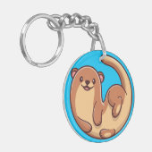 かわいいカワウソ キーホルダー (正面左)