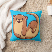 かわいいカワウソ クッション (ブランケット)