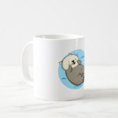 かわいいカワウソ コーヒーマグカップ (正面左)