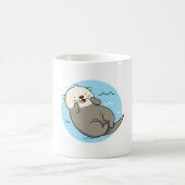 かわいいカワウソ コーヒーマグカップ (中央)
