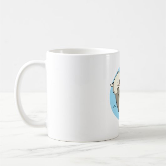 かわいいカワウソ コーヒーマグカップ (左)