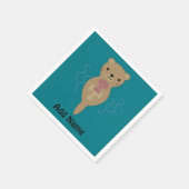 かわいいカワウソ スタンダードカクテルナプキン (角)