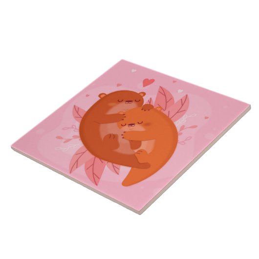 かわいいカワウソ タイル (側面)