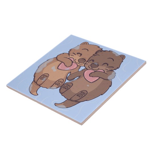 かわいいカワウソ タイル (側面)