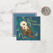 かわいいカワウソ ノートカード (正面/裏面インサイチュ)