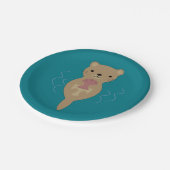 かわいいカワウソ ペーパープレート (アングル)